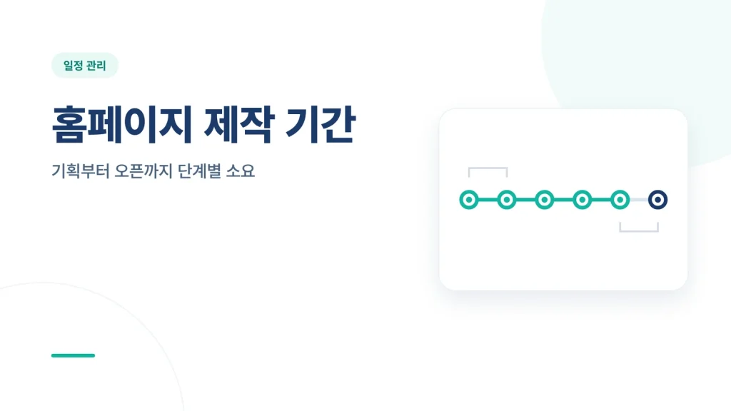 홈페이지 제작 기간 썸네일